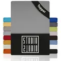 Produktbild: STUDIO Spannbettlaken Basic, viele Größen, 100% gekämmte Baumwolle, OEKO-TEX 100, Jersey, Baumwolle, Gummizug: rundum, (1 Stück), 200x200 cm Topper Spannbetttuch bis 14 cm Höhe - Silber silberfarben 200 cm x 200 cm