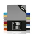 Produktbild: STUDIO Basic Topper Spannbettlaken 200x200cm – Jersey-Spannbetttuch aus 100 % gekämmter Baumwolle – Silber – bügelfrei, elastisch & Oeko-TEX Zertifiziert – für Topper 4–14 cm