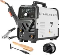 Produktbild: STAHLWERK Schweißgerät Mini FLUX 120 ST Digital – Fülldrahtschweißen ohne Gas bis 120 A, kompakt, synergisch, LED-Licht, Lift-TIG- & MMA/ARC-Funktion