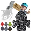 Produktbild: Ersatzbezug Sitzkissen Bezug [Auflage für Kinder Fahrradsitz] kompatibel mit Römer Jockey MOD 2 (schwarz weiß Blumen)