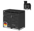 Produktbild: STEELSØN Mülltonnenbox Diorus 120L (Graphitschwarz, verfügbar mit 1, 2, 3, 4, oder 5 Türen), aus verzinktem Stahl