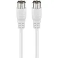Produktbild: Goobay 50747 F-Quick SAT Anschlusskabel (80 dB), 2x geschirmt, 1.5 m, Weiß - F-Stecker (Quick) > F-Stecker (Quick) (vollständig geschirmt)