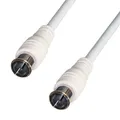 Produktbild: SAT Kabel 1,5m Quick F Stecker weiß 100dB TV Receiver Antennen Koaxial sgh