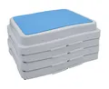 Produktbild: Spetebo Trittstufe stapelbar weiß 50 x 40 cm - 4er Set - Antirutsch Badezimmer Tritthocker - Dusche Einstiegshilfe Badewanne Aufstiegshocker Stufenhocker rutschfest für Senioren und Kinder