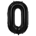 Produktbild: Folienballon Zahl 0 schwarz 88cm Helium Party Geburtstag Silvester Dekoration