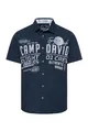 Produktbild: Camp David Herren Kurzarm-Streifenhemd mit Label-Stickereien Navy, M