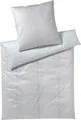 Produktbild: JOOP! Mako-Satin-Bettwäsche-Garnitur Groove Farbe Silber Größe 135x200+80x80