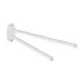 Produktbild: WENKO Handtuchhalter Basic Weiß - 2 bewegliche Arme, Metall, 4.5 x 9.5 x 41 cm, Weiß