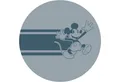 Produktbild: Komar Wandtattoo selbstklebendes Vlies - Mickey Bonjour - Größe 125 x 125 cm (1 St), Künstler: Disney, rund und selbstklebend