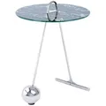 Produktbild: Beistelltisch Pendulum Glas Schwarz/Silber ca. 46x60 cm