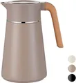 Produktbild: VETIN Thermoskanne 1,5L aus 304 Edelstahl mit Teesieb, Khaki, Auslaufsicher