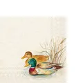 Produktbild: 20 kleine Cocktailservietten Hunted Ducks cream - Naturausschnitt Enten 25x25cm