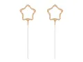 Produktbild: partydeco Tortenstecker, Wunderkerzen Hochzeit 16x5cm Stern gold 2er Set