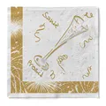 Produktbild: Sovie HORECA Serviette Silvesterserviette aus 3-lagigem Tissue, Einweg Serviette Silvester-Party Happy New Year Neujahr, 40 x 40 cm | 100 Stück