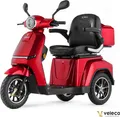 Produktbild: Elektromobil Veleco Turris - 3-Rad Mobilitätsroller - Voll-LED Beleuchtung - 800W - komplett montiert und fahrbereit - Seniorenmobil (Rot)