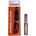 Produktbild: Würth 2K Cuttermesser 9mm + 11 Klingen extrem scharf Teppichmesser 071566294