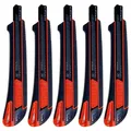 Produktbild: 5x Würth 2K Cuttermesser 9mm extrem scharf 071566294 Teppichmesser Papiermesser
