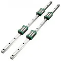 Produktbild: VEVOR Linearführung HSR 20 Serie Linearschienen, 1700 mm Länge Linearwelle CNC Linearführung mit 4 HSR 20 UU Lagerblöcken, Linear Führungsschiene