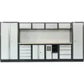 Produktbild: STIER Werkstatteinrichtung Basic, 6-teilig, modular, mit Lochwand und Multiplex-Arbeitsplatte, BxTxH 4235x460x2000mm