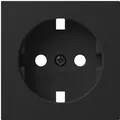 Produktbild: Gira 4920005 Abdeckung für SCHUKO-Steckdose 16 A 250 V~ System 55 Schwarz matt