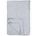 Produktbild: Wohndecke Ib Laursen Decke Quilt Blau mit weißen und braunen Streifen (130x180cm, Ib Laursen