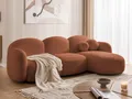 Produktbild: S-Style Möbel Ecksofa Nuvola aus Bouclé-Stoff mit abgerundetem Design und hohem Sitzkomfort, mit Wellenfederung