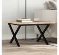 Produktbild: vidaXL Couchtisch, Couchtisch X-Gestell 60x60x40cm Massivholz Kiefer und Gusseisen