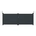 Produktbild: Casanoov Flügeltor Eiger 300x115cm & 2 Pfosten H.166cm Aluminium Grau