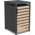Produktbild: Westmann Metall Mülltonnenbox Lacina 1x240 L Anthrazit/Holzoptik 80x68x116 cm - Grau
