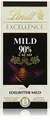 Produktbild: Lindt Excellence 90 %, Edelbitter Chocolade mit mindestens 90% Cacao-Anteil, glutenfrei, laktosefrei, vegan, 100g