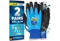 Produktbild: S&R Arbeitshandschuhe Profi-Arbeitshandschuhe, vollständig Latex-beschichtet, wasserdicht (Set, 4-St., 2 Paar L / 9) Wasserdichte Schutzhandschuhe für Außenarbeiten, Industrie etc.