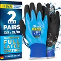 Produktbild: S&R 2 Paar Wasserdichte Schutzhandschuhe Gr. L/9 und Gr. XL/10