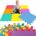 Produktbild: LittleTom Spielmatte Baby Puzzlematte ab Null - 30 x 30 cm Krabbelmatte Bodenmatte Kinder - Puzzle Teppich Kinderzimmer Matte - Outdoor Bodenschutzmatte Spielteppich Eva Schaumstoff Isomatte