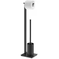 Produktbild: Zack Toilettenbutler Carvo Edelstahl, schwarz matt silber, Designer Zack Design, 71.8x15x18 cm