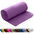 Produktbild: Polar Fleecedecke 130x160 OEKO-TEX ca. 400g Gewicht, mit Antipilling & Kettelrand - Farbe lila violett - Lila