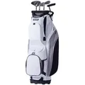 Produktbild: VEVOR Golf-Cart-Tasche mit 14-Wege-Organizer-Unterteilung oben, 91,4 cm (36 Zoll) 13 Taschen, Premium-Nylon-Cart-Tasche, langlebige Golftaschen mit Griffen, Staubschutzhülle und abnehmbaren Riemen für Männer und Frauen, weißes Farbblockdesign
