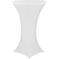 Produktbild: NYVI Stehtischhusse Gala Weiß Ø 70-75 cm Elastische Premium Stretchhusse für gängige 110-120 cm hohe Bistrotische & Stehtische