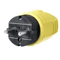 Produktbild: as - Schwabe Gummistecker Schutzkontaktstecker mit doppeltem Schutzkontakt, Leitungen bis max. 2,5mm² - für den Außenbereich geeignet, 230V, 16A, IP44, Gelb, Made in Germany, 62403