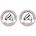 Produktbild: Aufkleber Videoüberwachung'' 2er-Set Ø 6 cm PCV-Folie