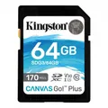 Produktbild: 740617301397 SD 64GB Canvas Go Plus 170/70MB/s CL10 U3 V30 Kingston