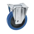 Produktbild: DÖRNER + HELMER Bockrolle Elastik blau Platte 100 mm 150 kg