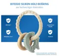 Produktbild: Reer Spiel Beißring - Silikon/Holz - beige/grün