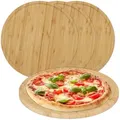 Produktbild: Relaxdays 4Xpizzateller, Hellbraun, Holz, 32x1.5x32 cm, Essen & Trinken, Geschirr, Teller, Pizzateller