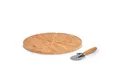 Produktbild: Neuetischkultur Schneidebrett Pizza-Set 2-teilig Bambus, Holz, (Set, 2-St., 1 Tablett 1 Pizzaschneider), Serviertablett mit Pizzaschneider