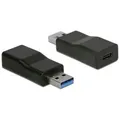 Produktbild: Delock Konverter USB 3.1 Gen 2 Typ-A Stecker > USB Type-C Buchse Aktiv schwarz (65696)