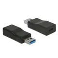 Produktbild: DeLOCK USB 3.1 Adapter USB-A zu USB-C Gen2 aktiv St./Bu. 65696 schwarz