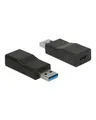 Produktbild: Delock USB-Adapter USB Type A M bis Typ C W 3.1 Gen2 1 A aktiv Schwarz (65696)