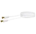 Produktbild: Schwaiger Antennen Anschlusskabel (90 dB) 1,5m SAT-Kabel, 1,5m, weiß, IEC Stecker, IEC Buchse, 2-fach geschirmt, Kunststoff