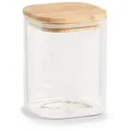 Produktbild: zeller Vorratsglas mit Bambusdeckel BHT 10x14x10 cm weiß - Transparent