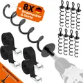 Produktbild: NewHabitat | 8x Erdanker Bodenanker Schwarz inkl. Gurte